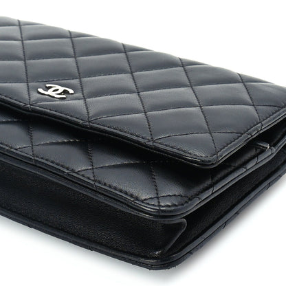 Chanel Lambskin Quilted Wallet On Chain WOC Black 9 of 9