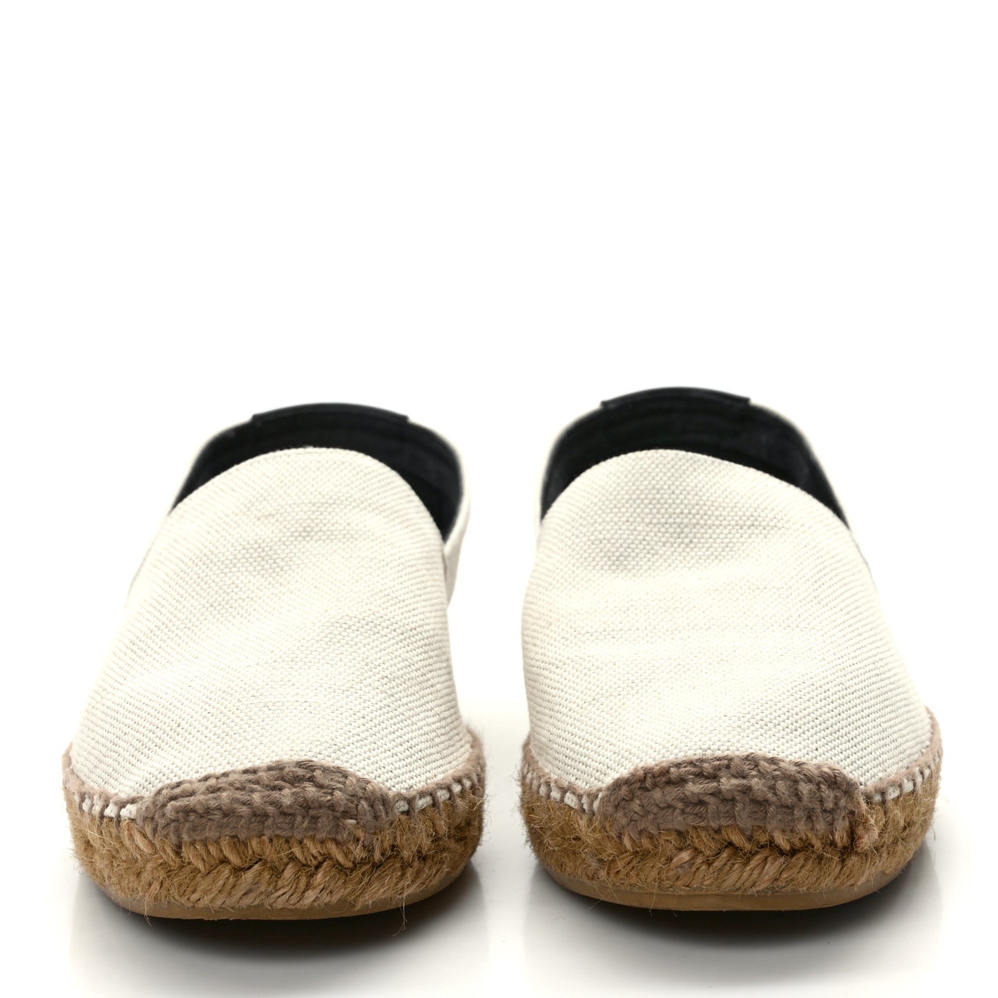 Canvas Nappa Elba Light Logo Embroidered Espadrilles 38.5 Ecru