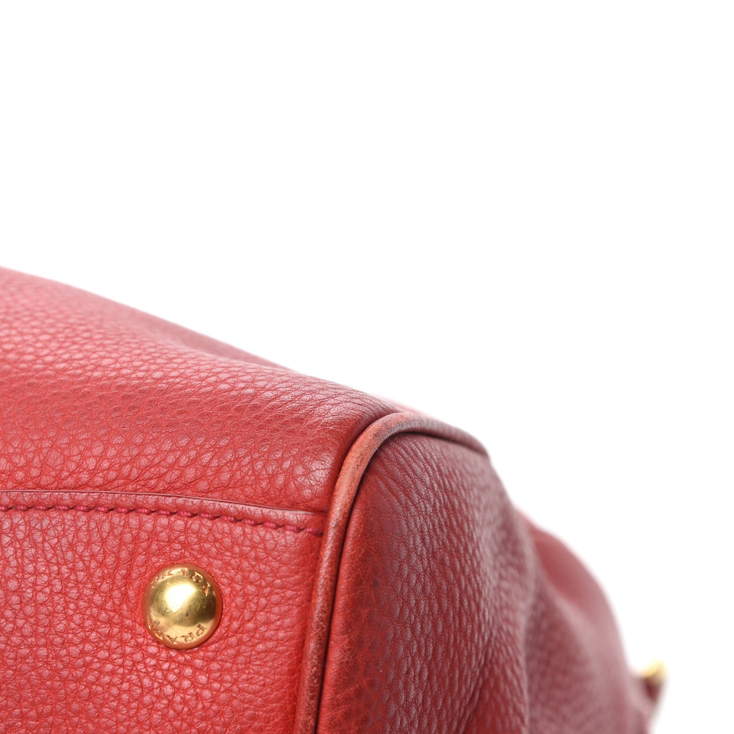 Vitello Daino Top Handle Shoulder Bag Rosso