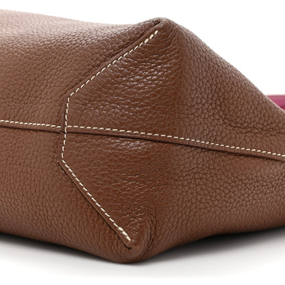 Hermes Taurillon Clemence Double Sens 36 Reversible Tote Marron Tosca 10 of 20