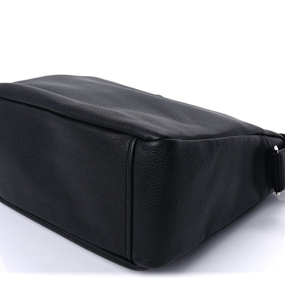Prada Vitello Daino Medium Triangle Shoulder Bag  Black 7 of 8