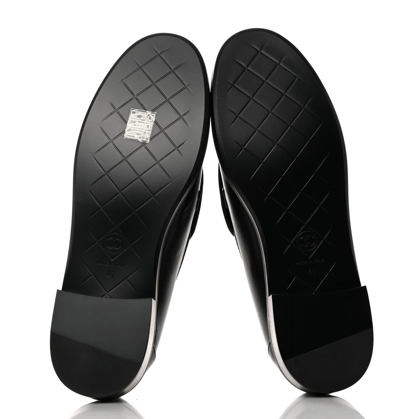 Lambskin Quilted CC Turnlock Loafers 41 Black