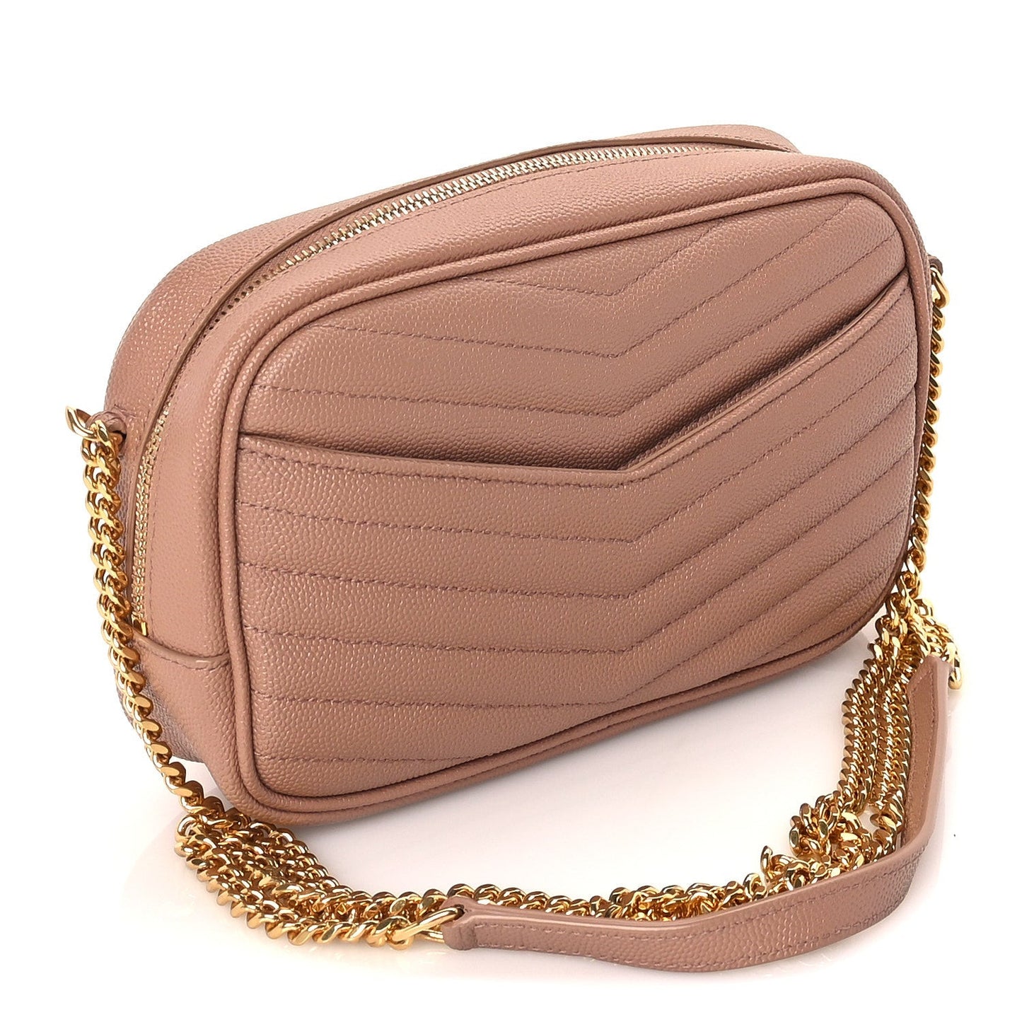 Grain De Poudre Matelasse Monogram Mini Lou Camera Bag  Vintage Peach