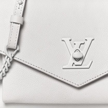 Louis Vuitton Soft Calfskin Mylockme Chain Bag BB White 7 of 16