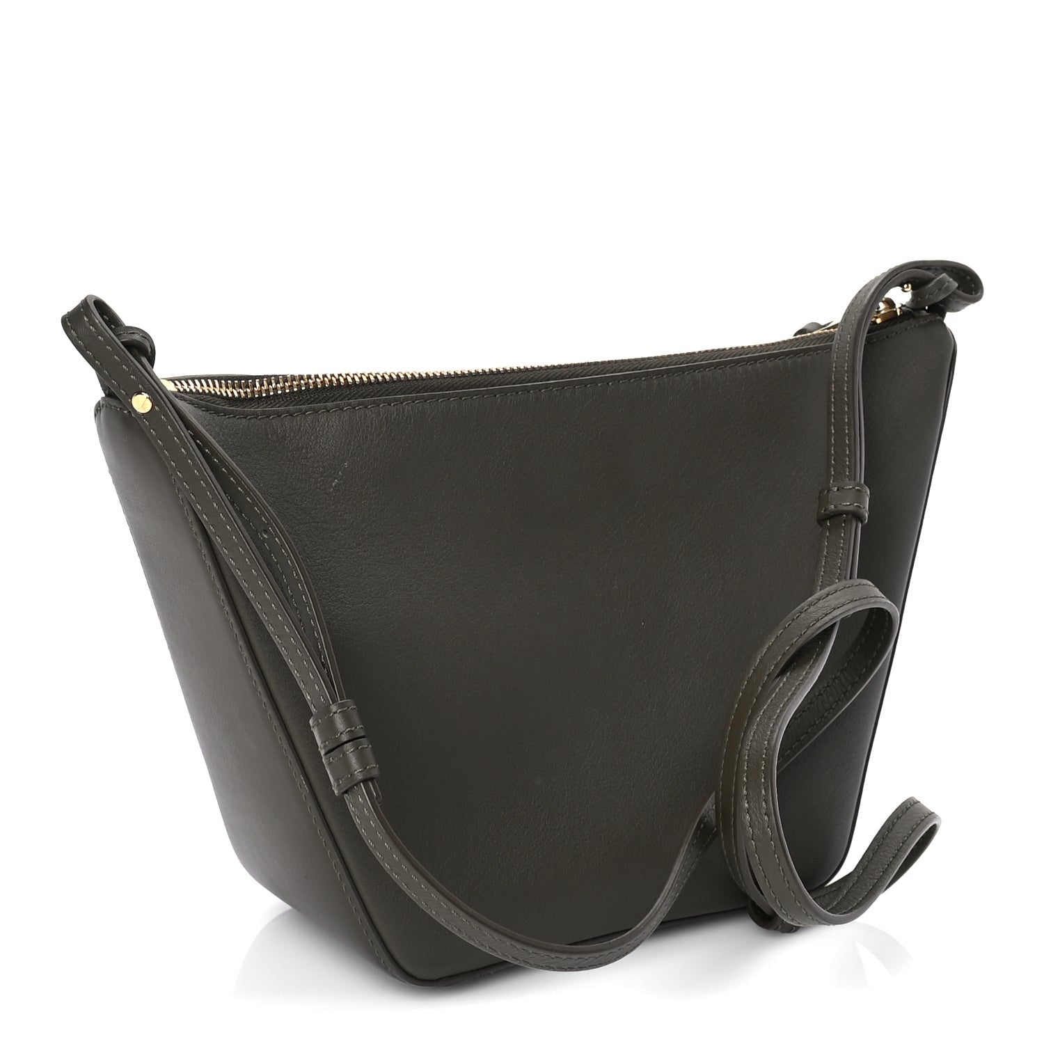 Loewe Calfskin Mini Hammock Hobo Dark Khaki Green 2 of 7