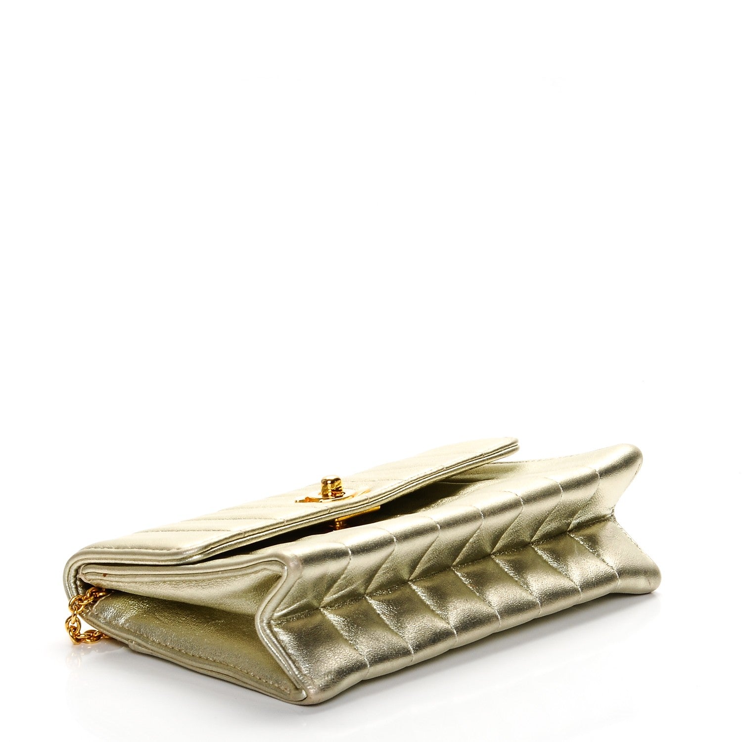 Chanel Lambskin Vertical Quilted Mini Flap Light Gold 4 of 7