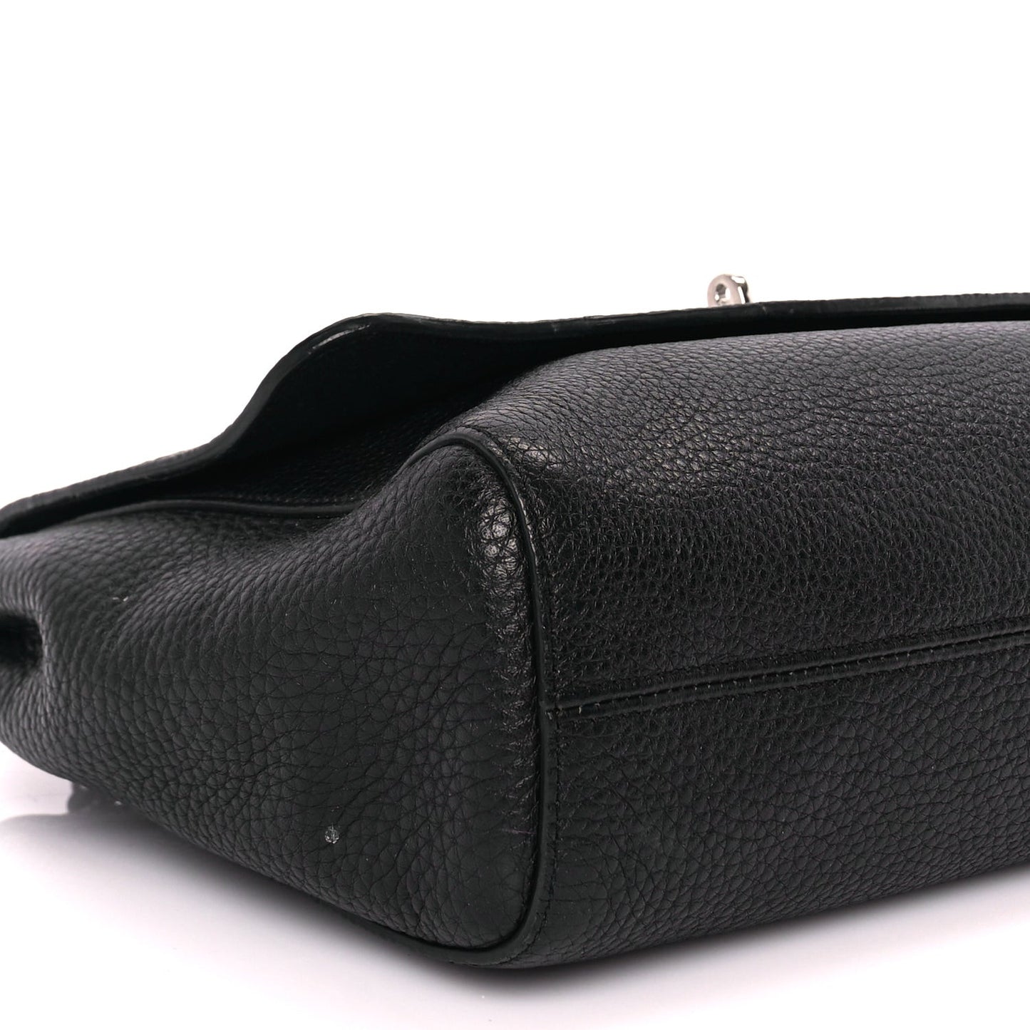 Small Classic Grain Calfskin Medium Lily Black