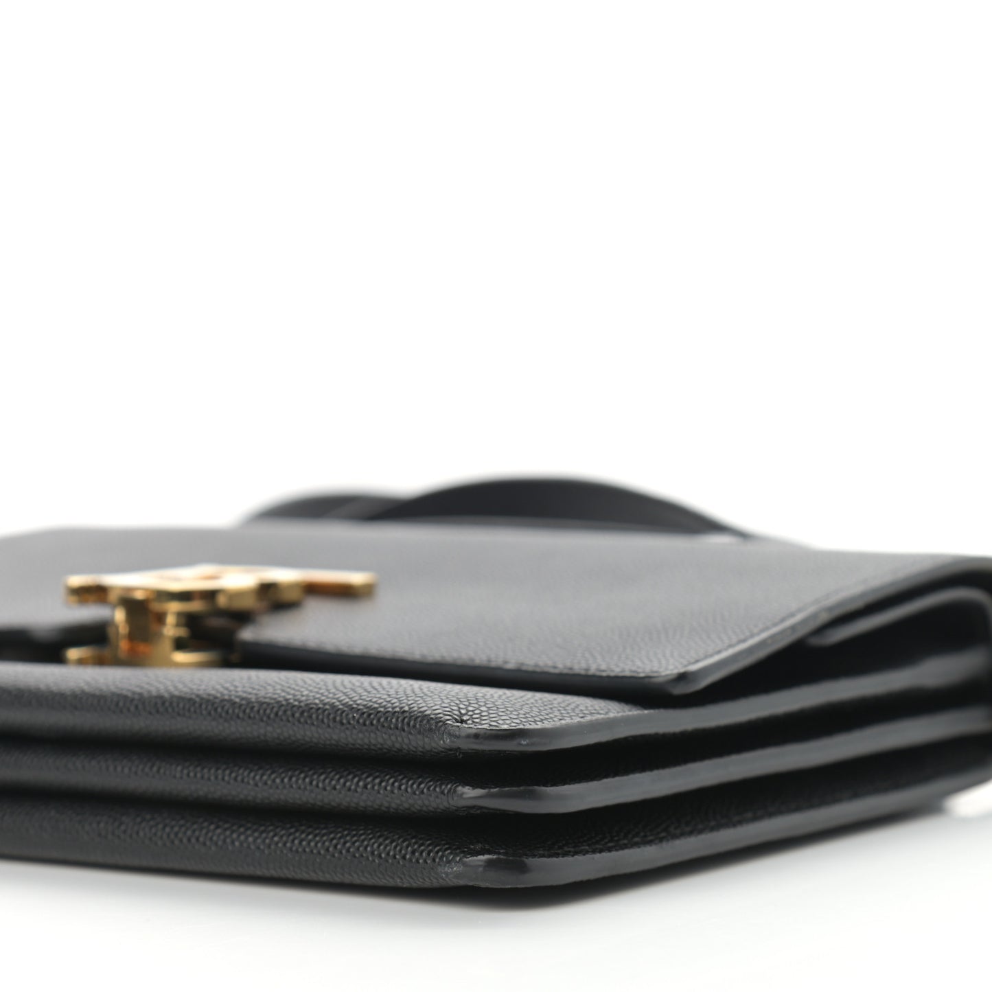 Grained Calfskin Small TB Bag Black