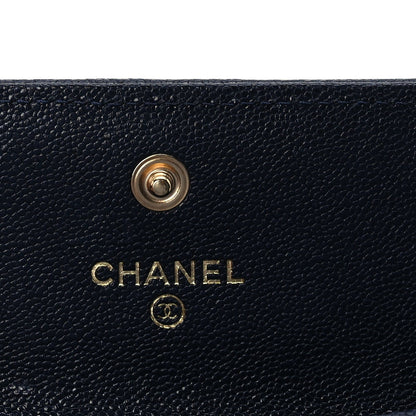 Chanel Caviar Quilted Boy Flap Card Holder Navy 5 of 7