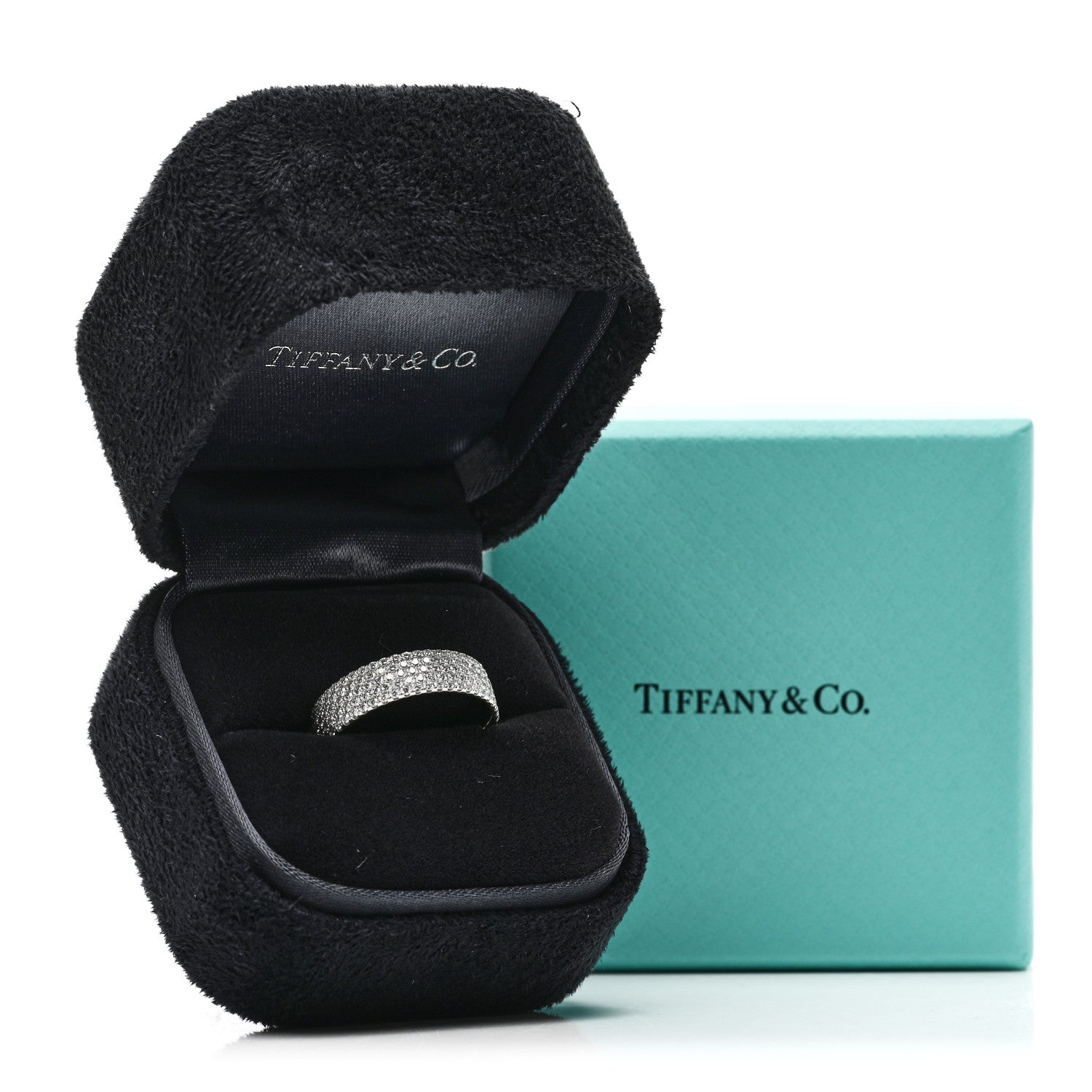 Tiffany 18K White Gold Diamond Metro Five-Row Ring 53 6.5 5 of 5