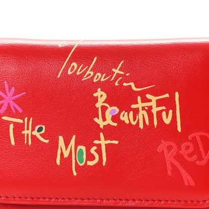 Christian Louboutin Calfskin Script Mini Loubigaga Wallet Red 7 of 7
