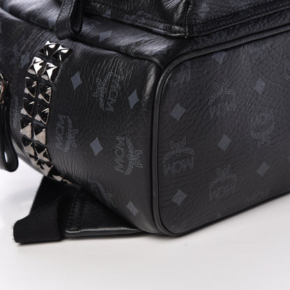 MCM Visetos Small Side Stud Stark Backpack Black 10 of 12