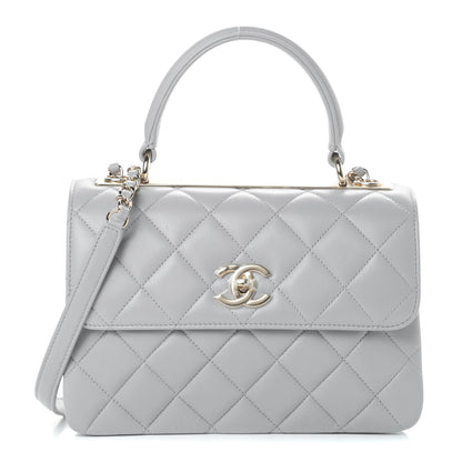 Chanel Lambskin Quilted Small Trendy CC Flap Dual Handle Bag Grey 1 of 12