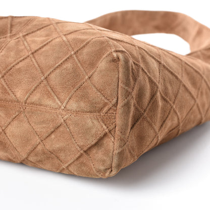 Chanel Suede Stitched Hobo Beige 9 of 9