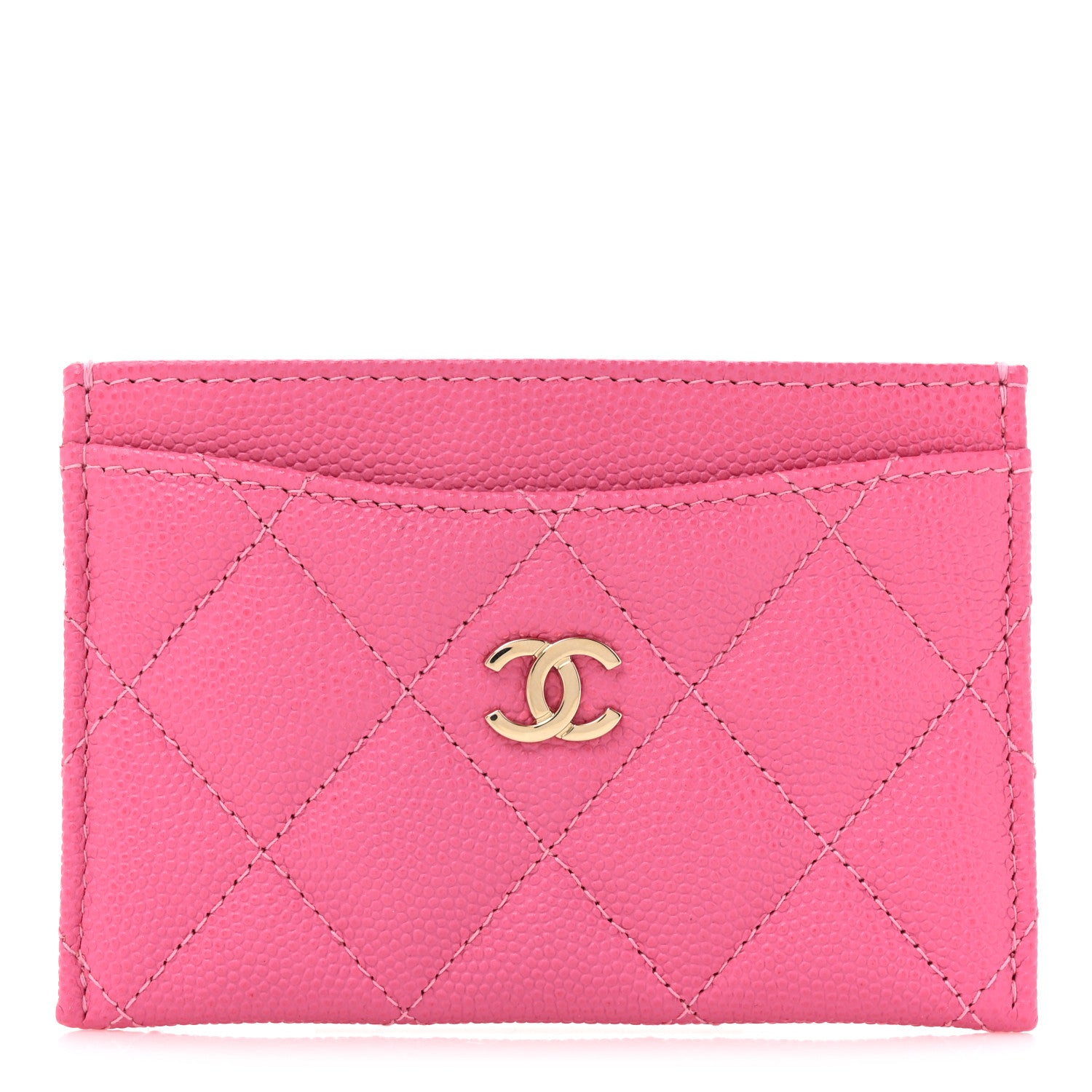 Chanel Caviar Quilted Card Holder Fuchsia 1 of 11