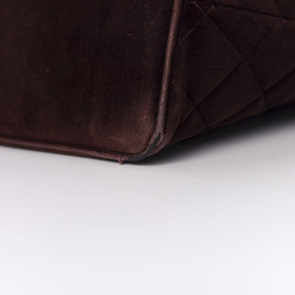 Chanel Velvet Quilted Medallion Tote Brown 11 of 12