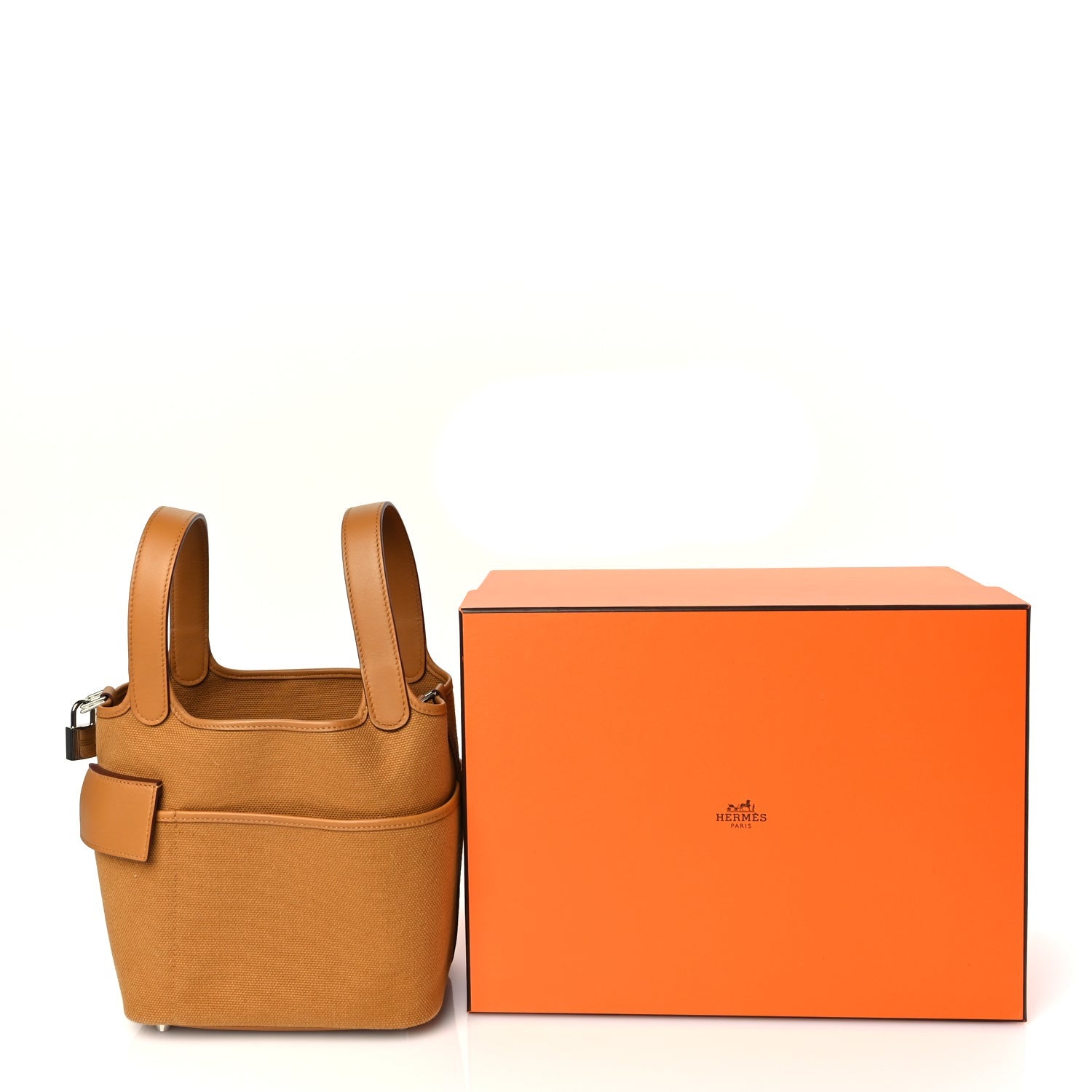 Hermes Toile Goeland Swift Cargo Picotin Lock 18 Sesame 10 of 10