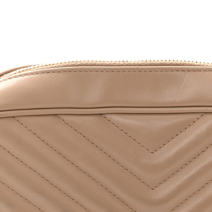 Saint Laurent Calfskin Matelasse Monogram Lou Camera Bag Dark Beige 14 of 16