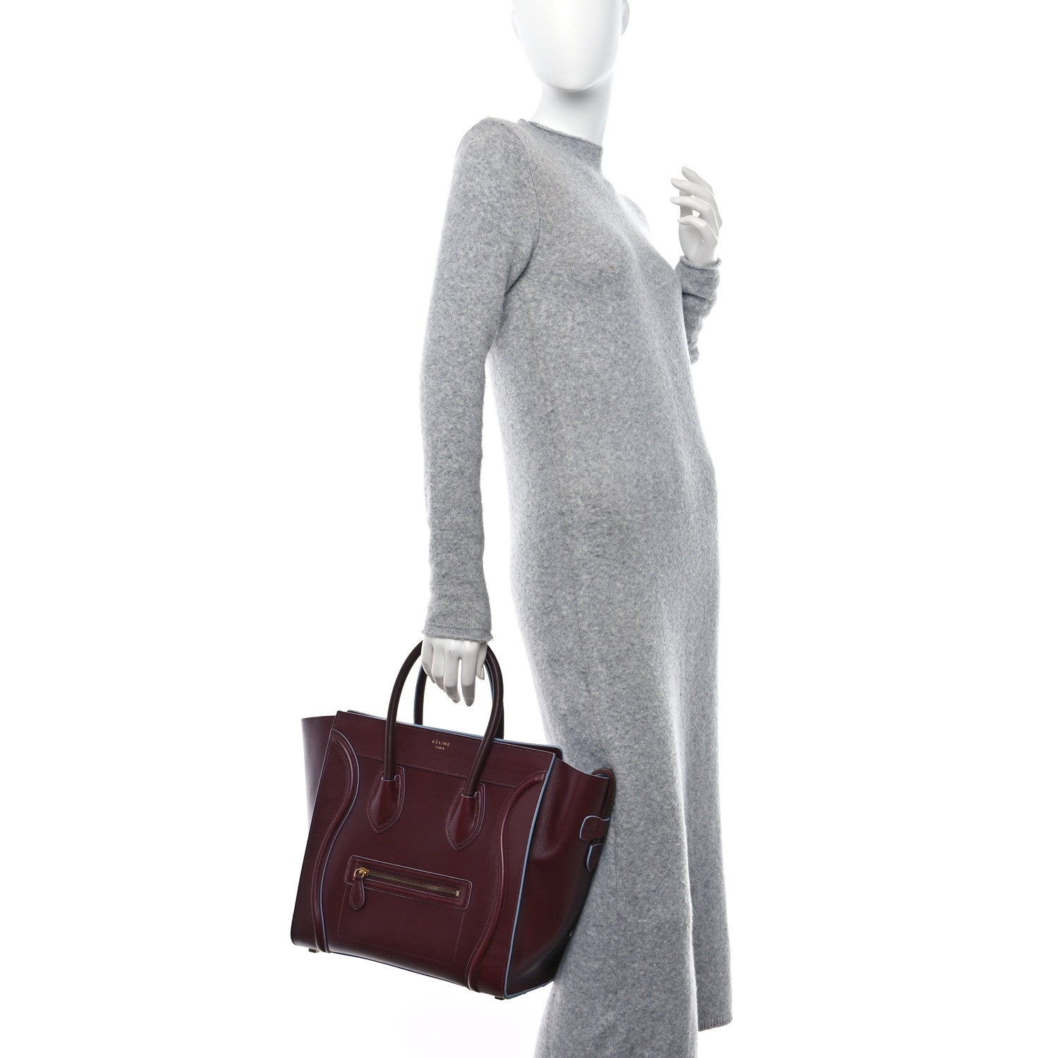 Celine Palmelato Mini Luggage Light Burgundy 2 of 10