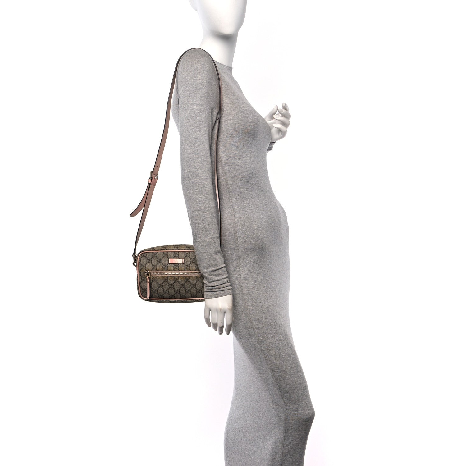 Gucci GG Plus Monogram Small Shoulder Bag Pink 2 of 10