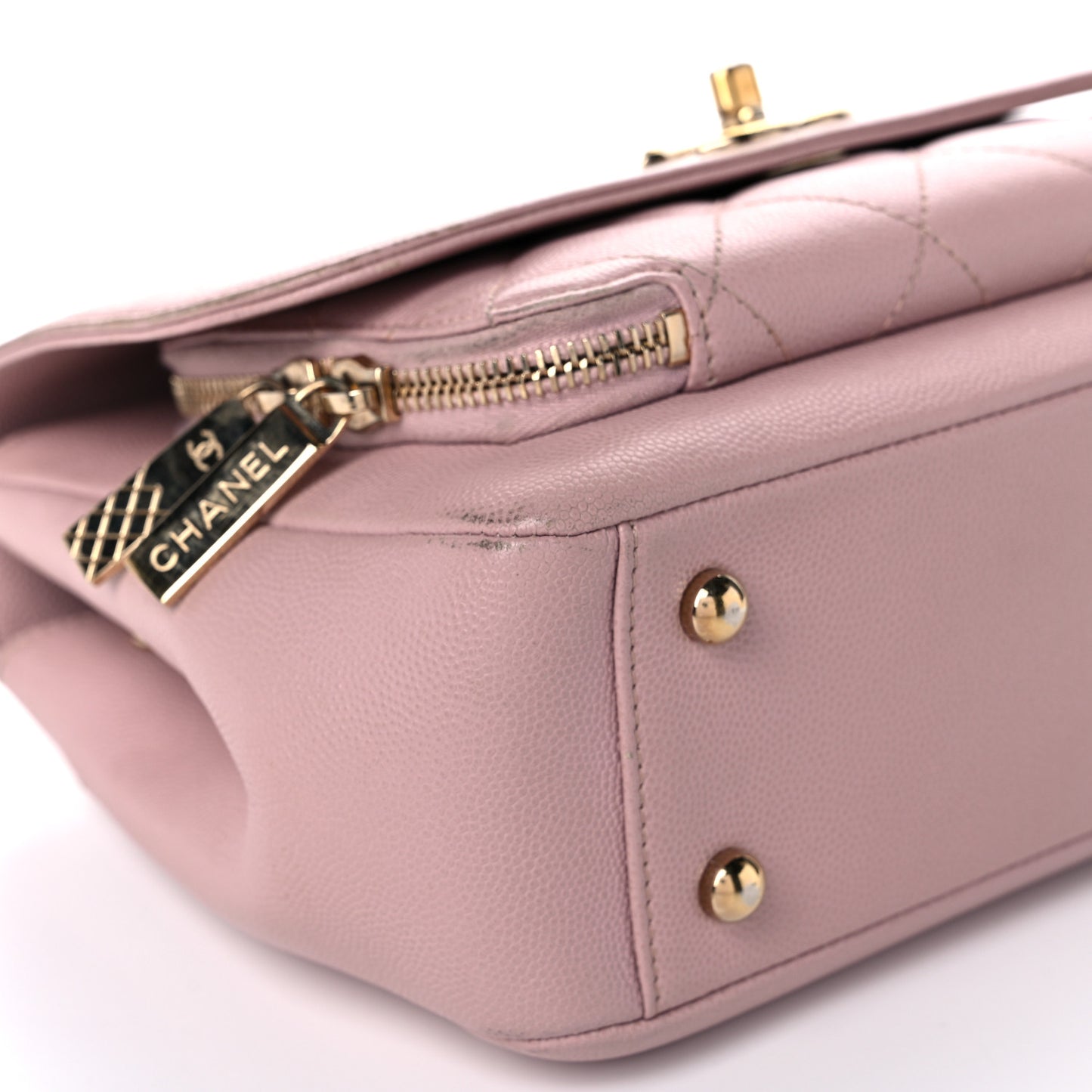 Caviar Quilted Medium Business Affinity Flap Light Pink