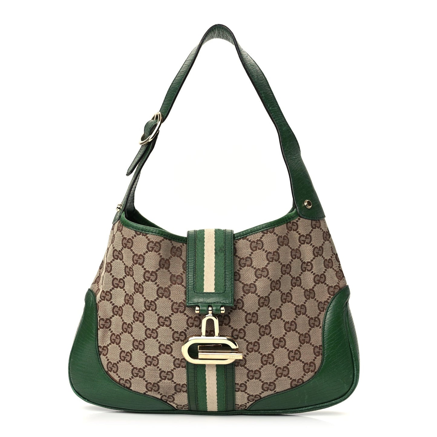 Monogram Web Junco Small Hobo Green