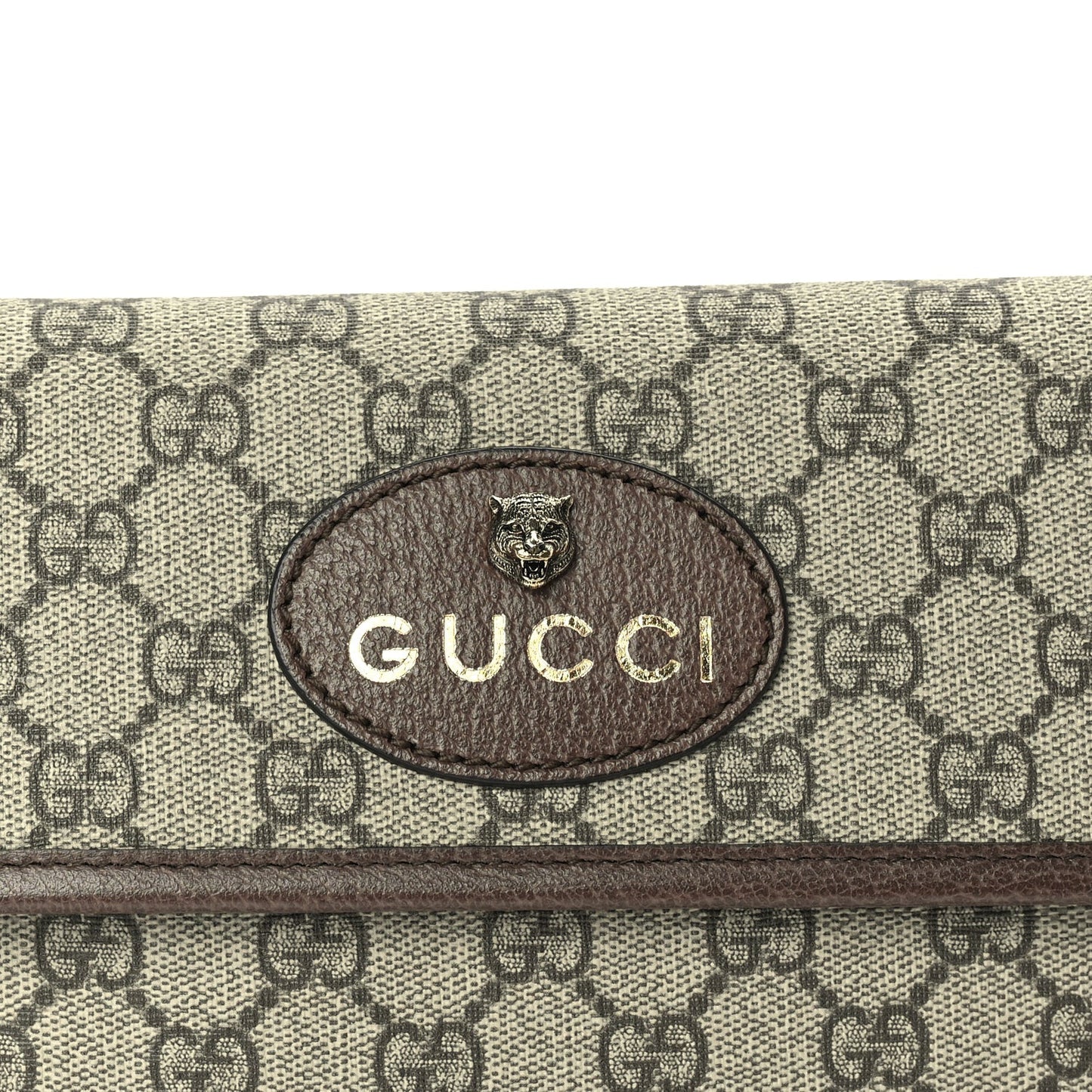 GG Supreme Monogram Neo Vintage Web Belt Bag Brown