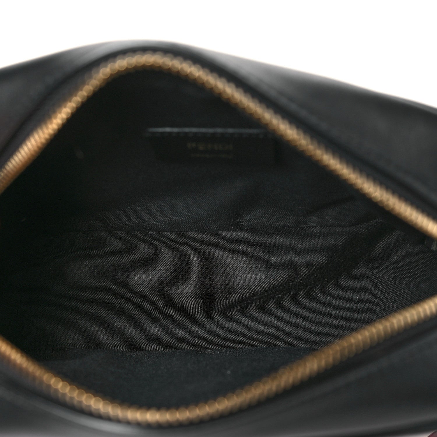 Fendi Vitello Century Bi-Color FF 1974 Embossed Mini Camera Case Maya Black 5 of 11
