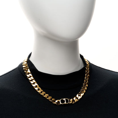 Christian Dior Metal Danseuse Etoile Chain Choker Necklace Gold 2 of 6