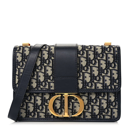 Christian Dior Oblique 30 Montaigne Flap Bag Blue 1 of 9