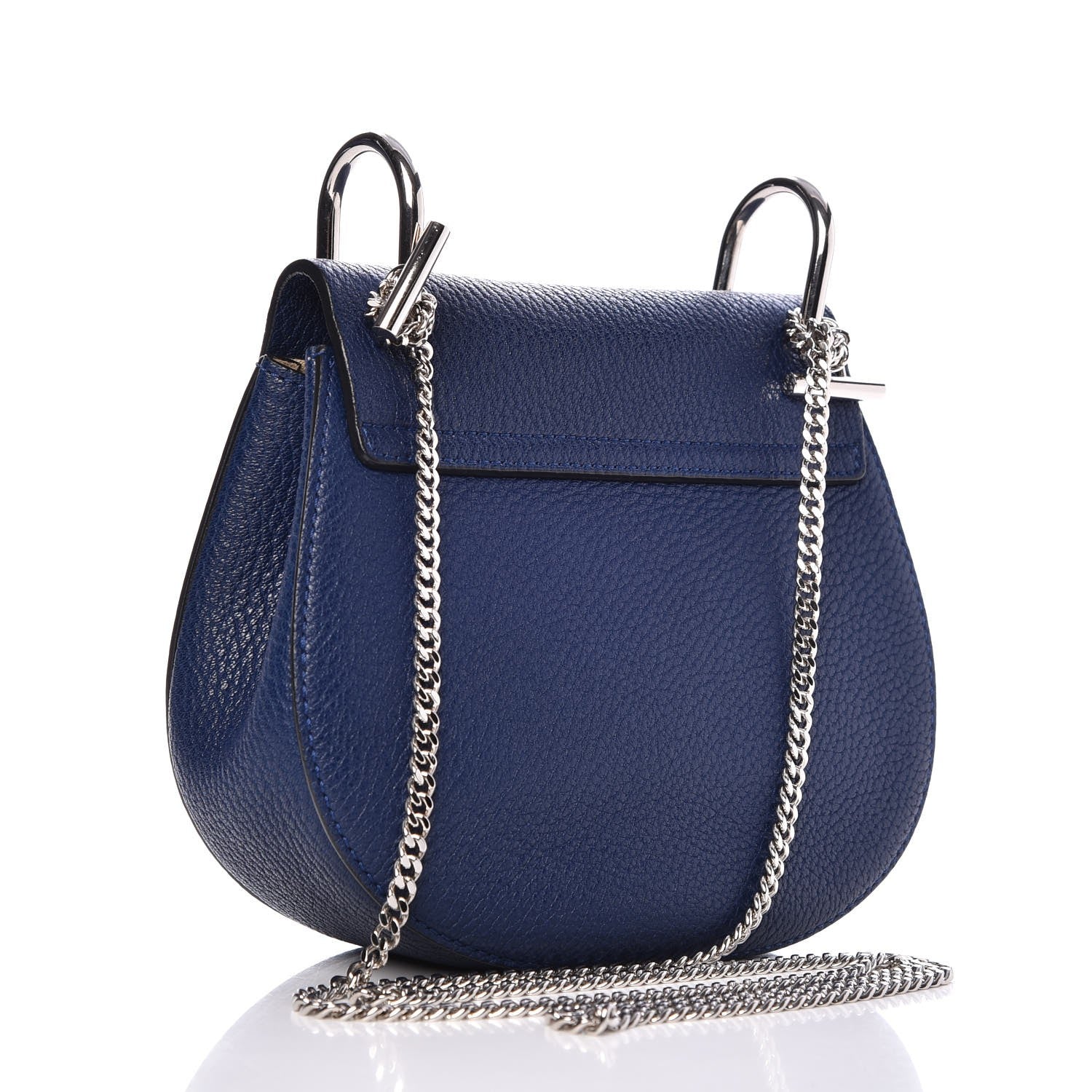 Chloe Grained Lambskin Mini Drew Shoulder Bag Royal Navy 3 of 6
