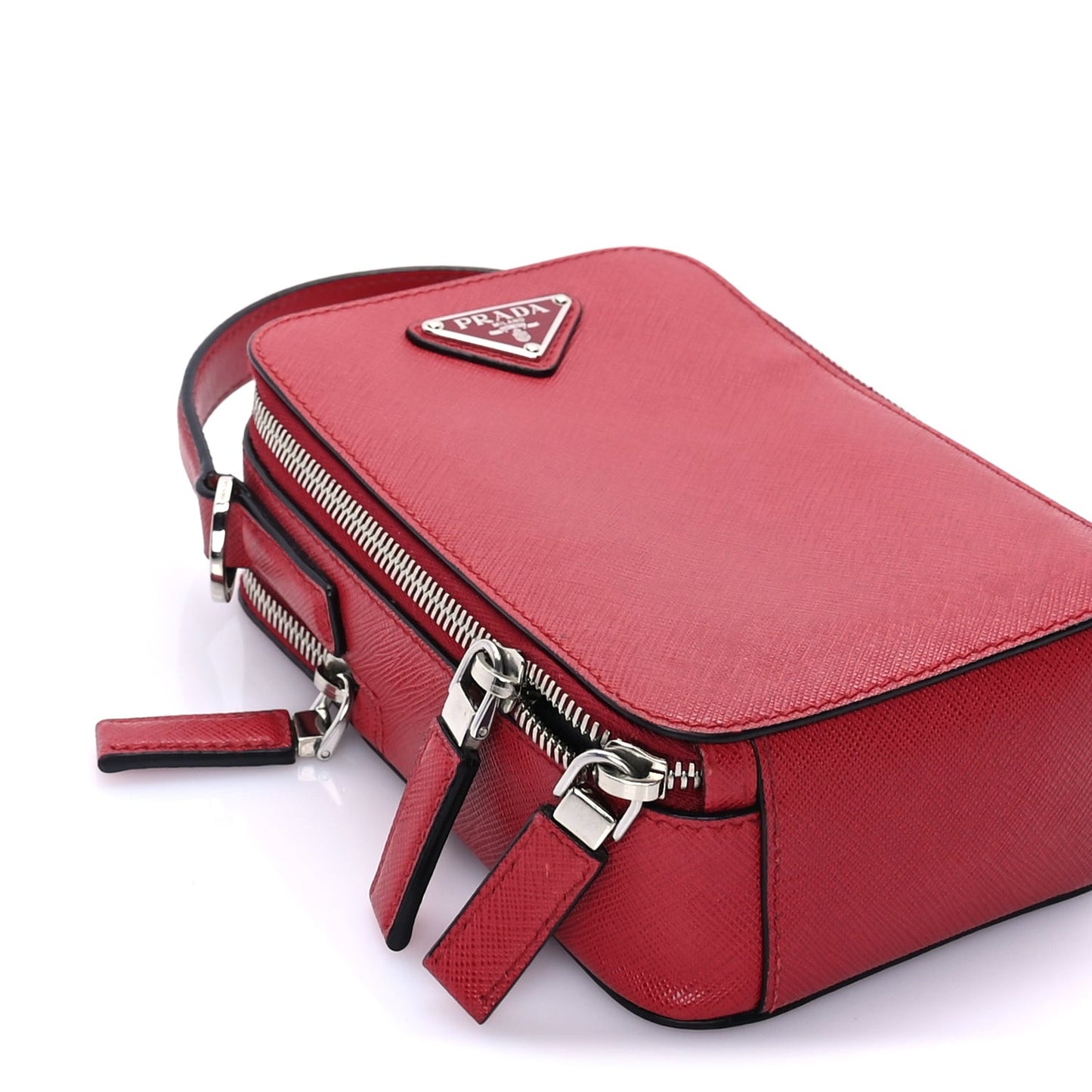Saffiano Travel Brique Crossbody Messenger Bag Fuoco