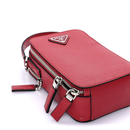 Prada Saffiano Travel Brique Crossbody Messenger Bag Fuoco 7 of 7