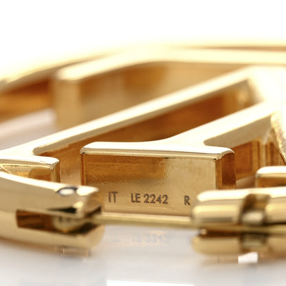 Louis Vuitton Metal Louise Hoop Earrings Gold 4 of 4