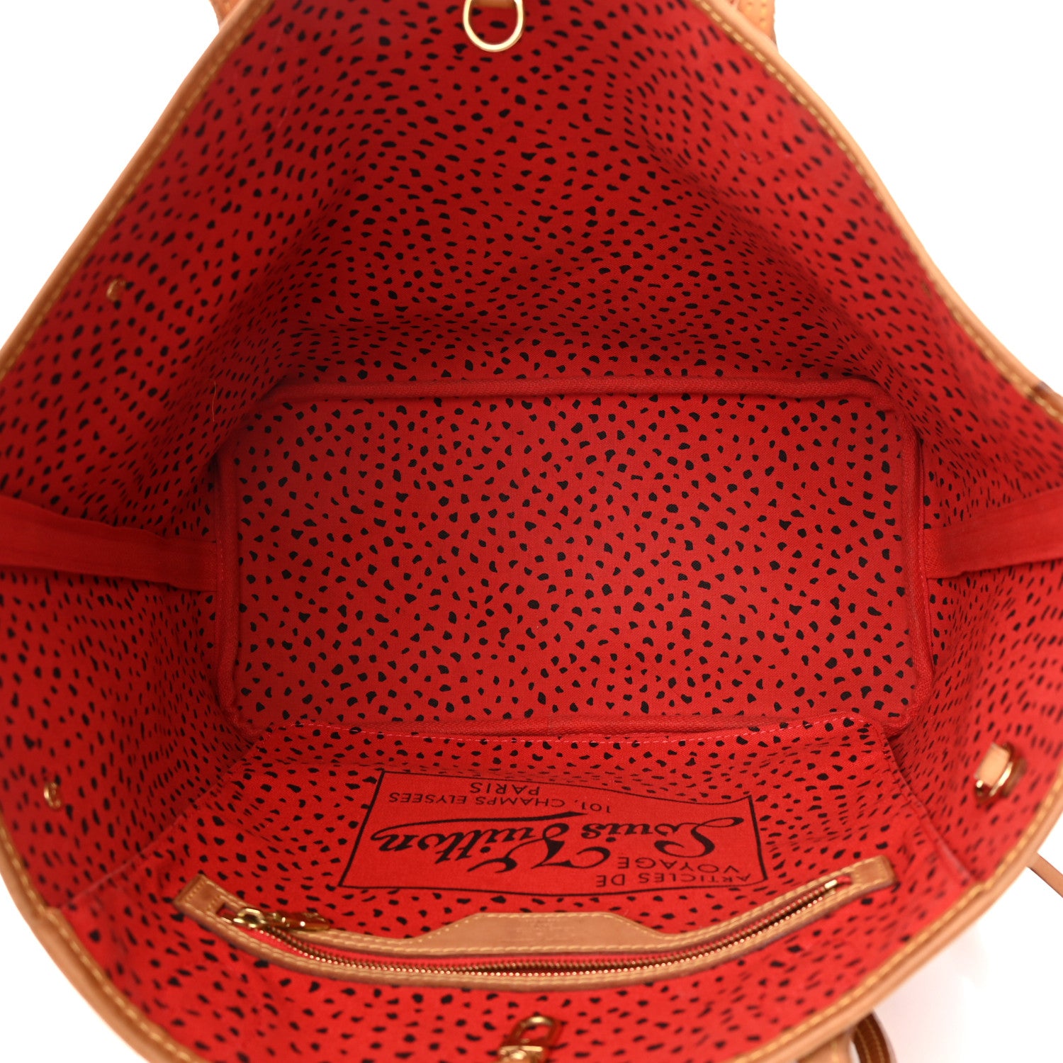 Louis Vuitton Monogram Kusama Waves Neverfull MM Red 5 of 24