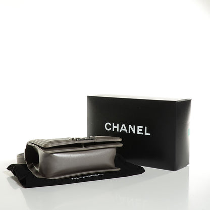 Chanel Galuchat Stingray Small Boy Flap Silver 4 of 8