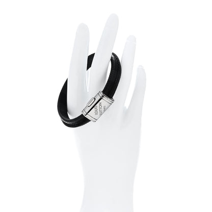 Louis Vuitton Damier Graphite Clip It Bracelet 2 of 5