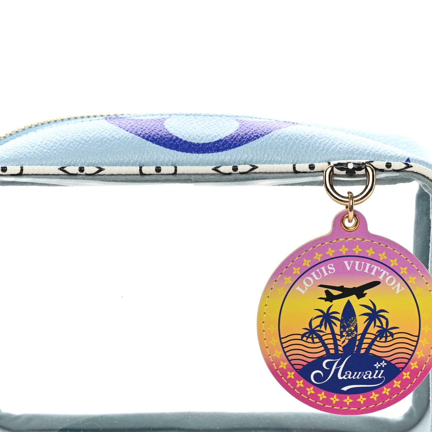 Monogram Giant Hawaii Beach Pouch Blue