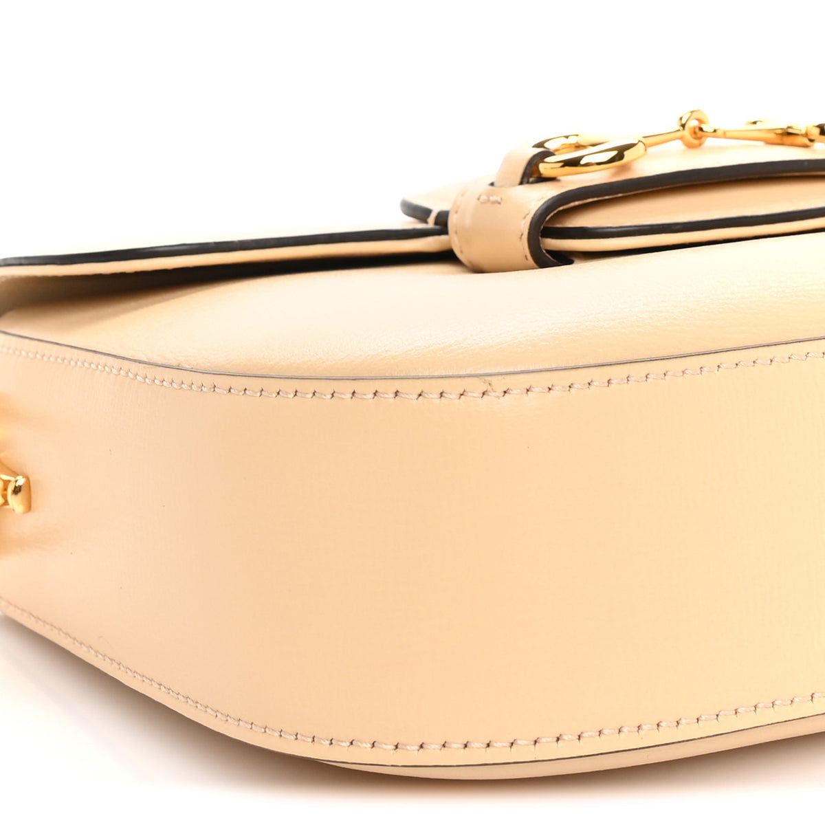 Gucci Azalea Calfskin Web Mini Horsebit 1955 Shoulder Bag Bubble Tea 7 of 8