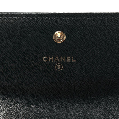 Chanel Lambskin Quilted Chanel 19 Flap Wallet Black 6 of 9