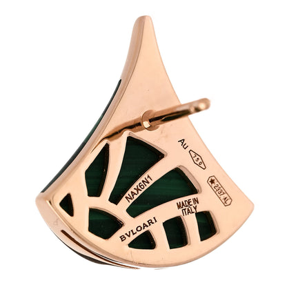 Bulgari 18K Rose Gold Diamond Malachite Divas' Dream Stud Earrings 4 of 4