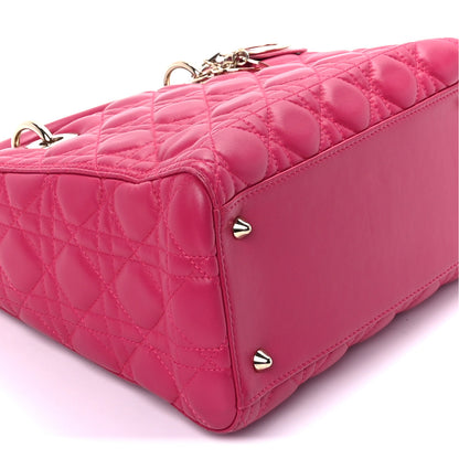 Christian Dior Lambskin Cannage Medium Lady Dior Pink 7 of 8