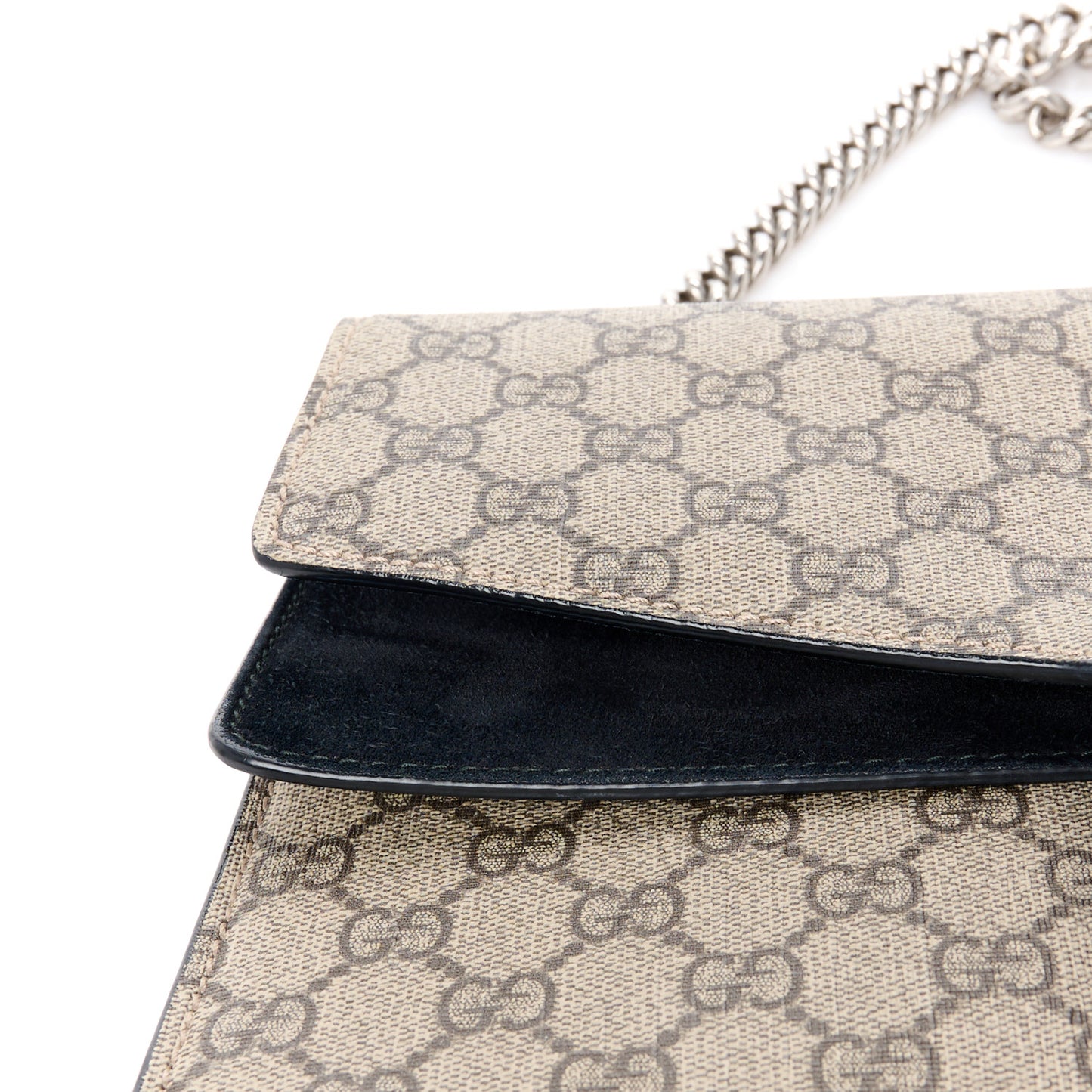 GG Supreme Monogram Medium Dionysus Shoulder Bag Black