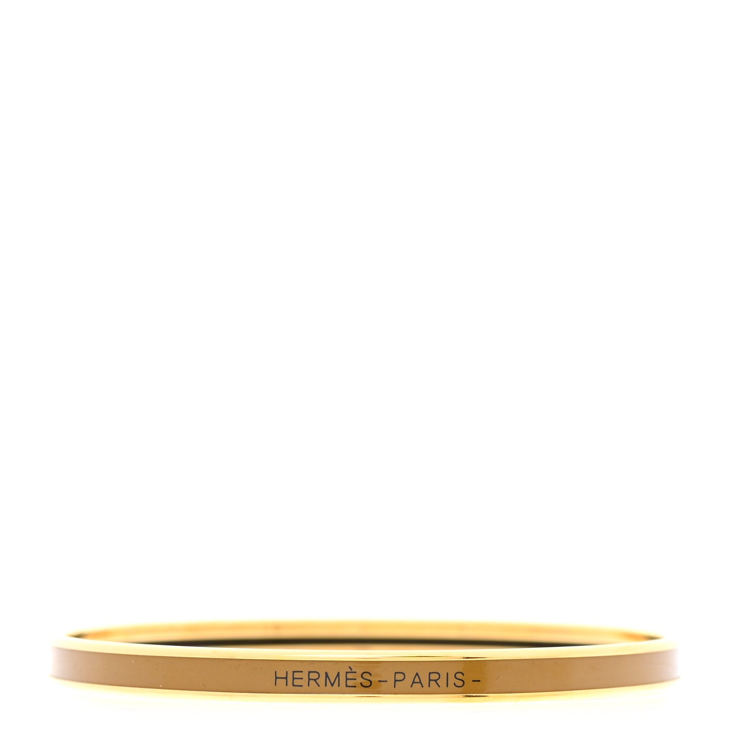 Hermes Enamel Uni Bangle Bronze Dore 1 of 6