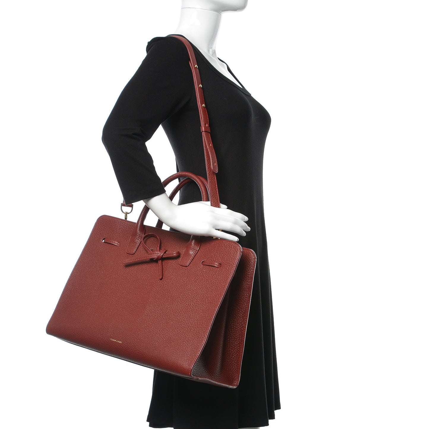 Tumbled Calfskin Large Sun Bag Rococo