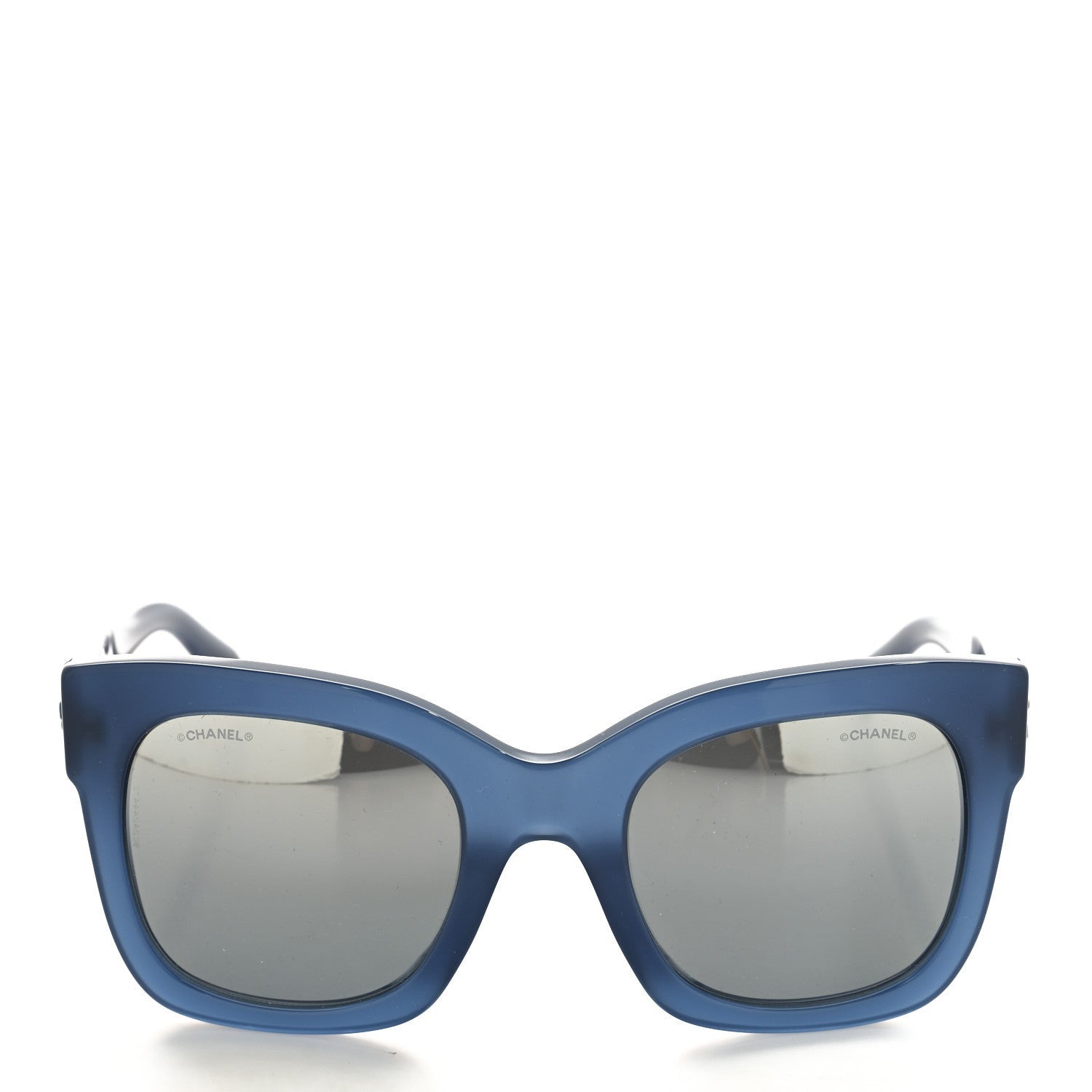 Chanel Acetate Mirror CC Square Fall Sunglasses 5357-A Blue 2 of 7