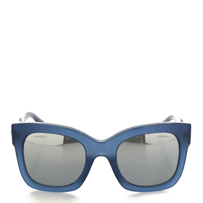 Chanel Acetate Mirror CC Square Fall Sunglasses 5357-A Blue 2 of 7