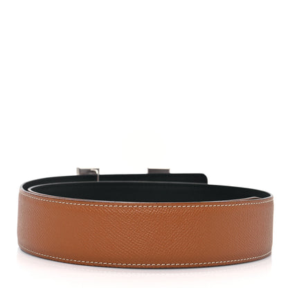 Hermes Swift Epsom 42mm H Belt 85 34 Black Gold 2 of 5