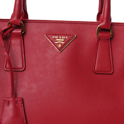 Prada Saffiano Lux Extra Large Galleria Double Zip Tote  Fuoco 6 of 8