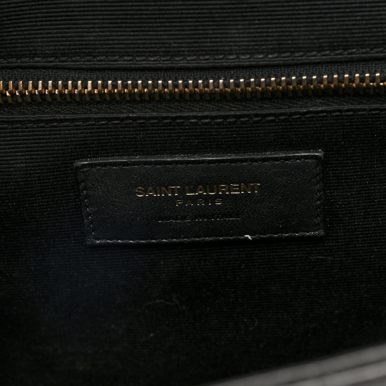 Saint Laurent Grain De Poudre Matelasse Chevron Large Monogram Satchel Earth 6 of 9